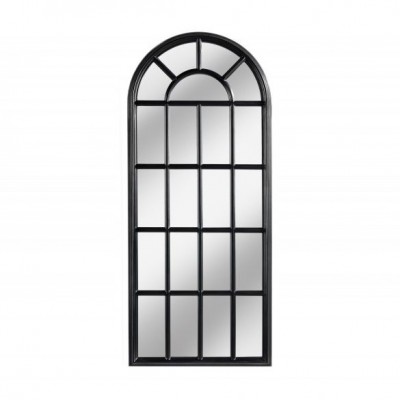  Oglinda design fereastra romantic Shabby Chic Castillo 140cm, negru