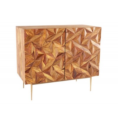 Bar din lemn Sheesham design industrial Stone Finish 90cm