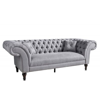 Canapea fixa eleganta Paris Chesterfield gri
