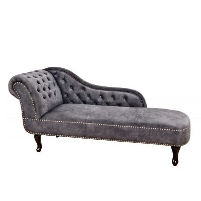 Pat de zi/ Canapea relax clasica stil englezesc Chesterfield gri