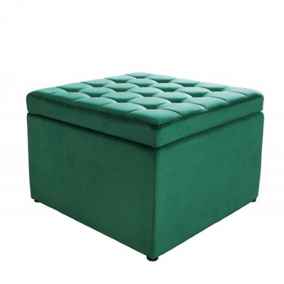 Taburete cu spatiu de depozitare Modern Barock 60cm, verde