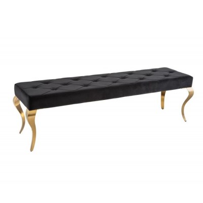 Banca eleganta Modern Barock 170cm, negru / auriu