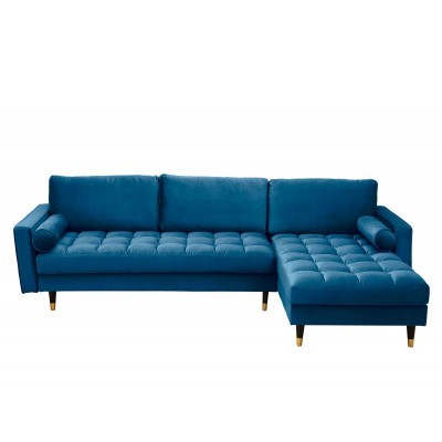 Coltar elegant Cozy Velvet, catifea aqua