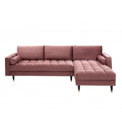 Coltar elegant Cozy Velvet II, catifea roz