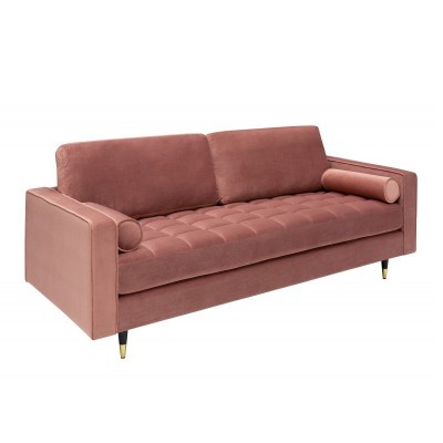 Canapea impozanta Cozy 220cm, catifea roz