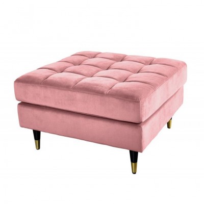 Taburete elegant Cozy Velvet 80cm, catifea roz