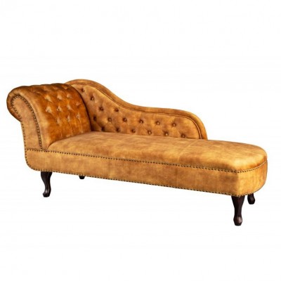 Pat de zi/ Canapea relax clasica stil englezesc Chesterfield galben mustar