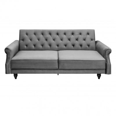 Canapea extensibila design Chesterfield, Maison Belle Affaire 220cm, gri