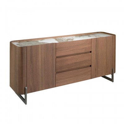 Comoda deosebita design LUX Walnut-Marble