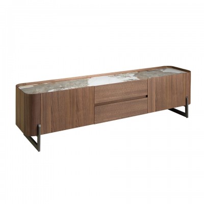 Comoda TV deosebita design LUX Walnut-Marble