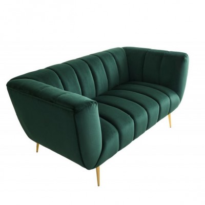 Canapea 2 locuri design elegant Noblesse, verde smarald