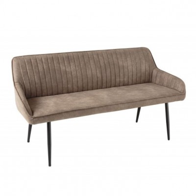 Bancheta tapitata design modern Turin 160cm, microfibra taupe