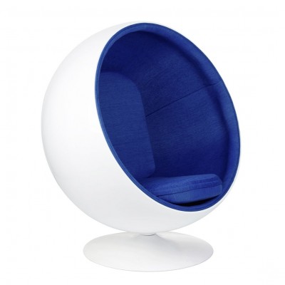 Fotoliu pivotant design exclusivist BALL White-Blue