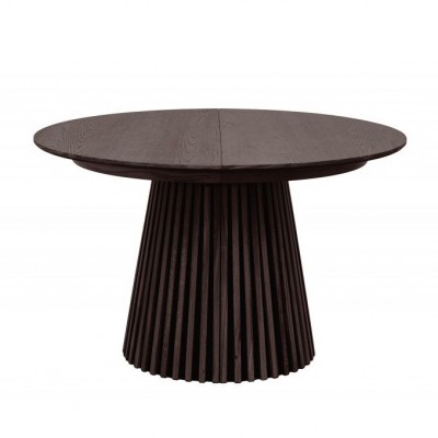 Masa rotunda extensibila Valhalla Wood 120-200cm, stejar inchis