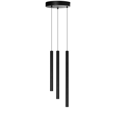 Lustra LED suspendata stil minimalist VERNO 3 negru 3000K