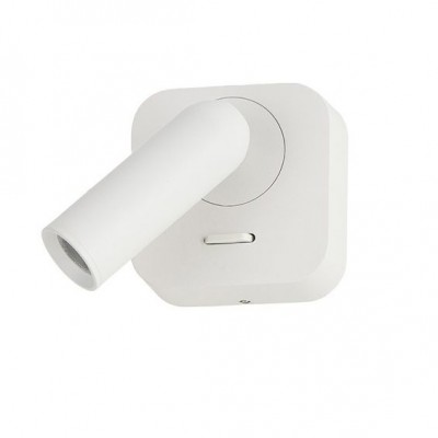 Aplica cu Spot LED reglabil LUGANO square alba