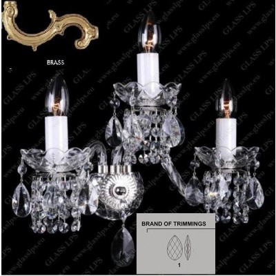 Aplica 3 brate cristal Bohemia N21 007/03/1