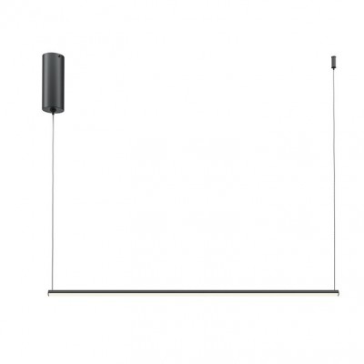 Lustra LED suspendata liniara stil minimalist Halo 80cm negru