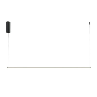 Lustra LED suspendata liniara stil minimalist Halo 120cm negru