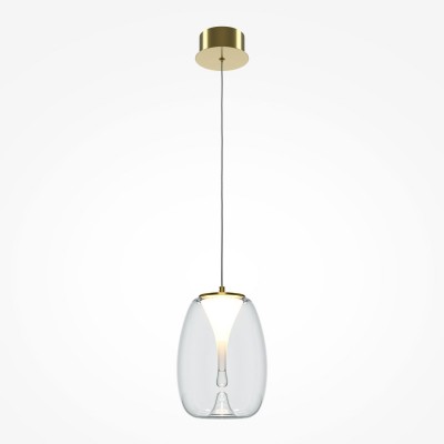 Pendul LED  design decorativ Splash auriu/transparent