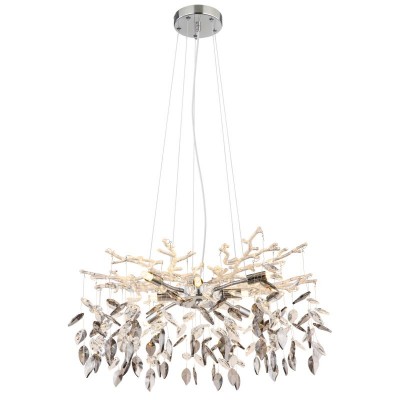 Candelabru elegant design modern Danna cromat/ fumuriu