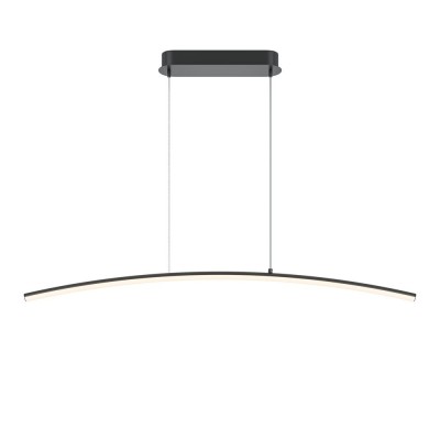 Lustra LED suspendata design minimalist Curve negru