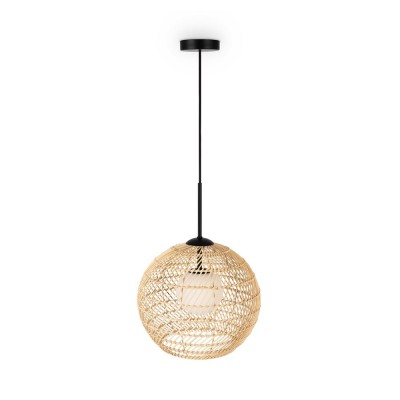 Lustra/Pendul design modern CANE 30cm bej