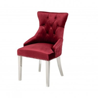 Set 2 scaune stil baroc Castle Deluxe, rosu