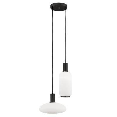 Lustra cu 2 pendule design modern SAGUNTO, negru