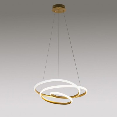 Lustra LED design modern Diva 65cm, auriu, alb sau titan