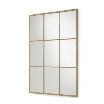 Oglinda decorativa design fereastra Golden, 102x147cm