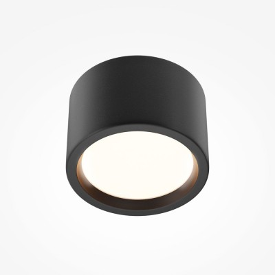 Spot LED aplicat cu protectie IP44 Hydra D-10,5cm negru