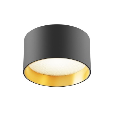 Spot LED aplicat design tehnic Vega D-12cm negru/auriu