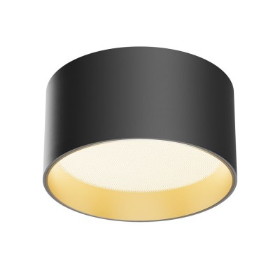 Spot LED aplicat design tehnic Vega D-14cm negru/auriu