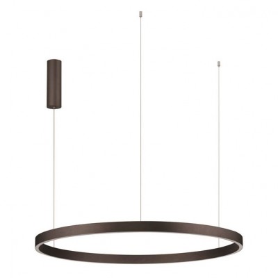 Lustra LED circulara ELOWEN 98cm, maro