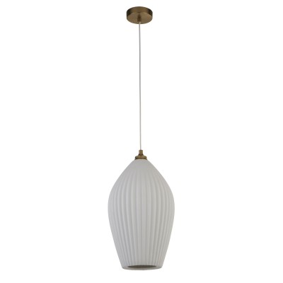 Lustra suspendata design vintage cu abajur ceramic Belle