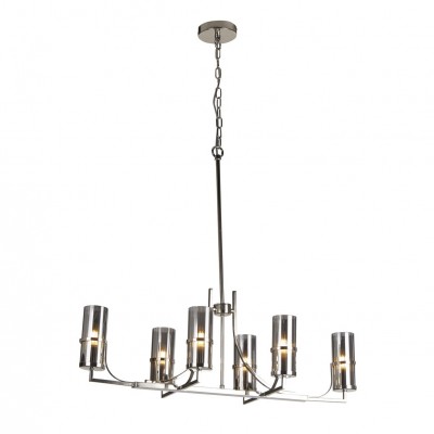 Candelabru modern design elegant Belle nickel/fumuriu
