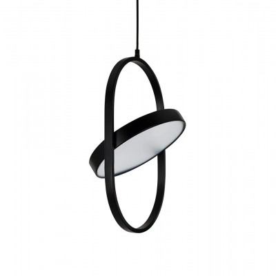 Lustra suspendata LED design minimalist SPINER 26 negru