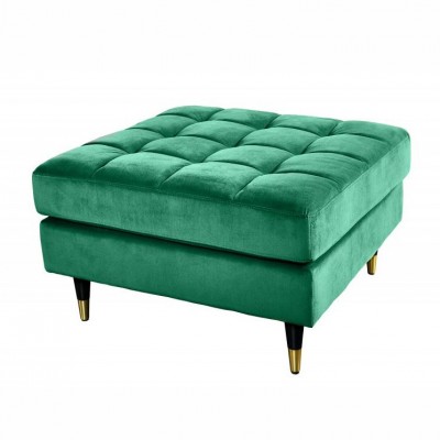 Taburete elegant Cozy Velvet 80cm, catifea verde smarald