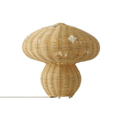 Lampa de masa design decorativ natural din ratan Allie