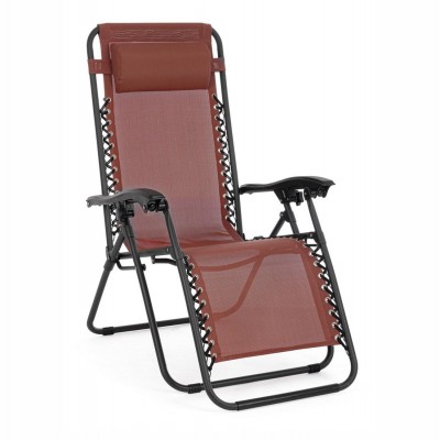 Set de 2 scaune tip sezlon pliabile si reglabile WAYNE BURGUNDY