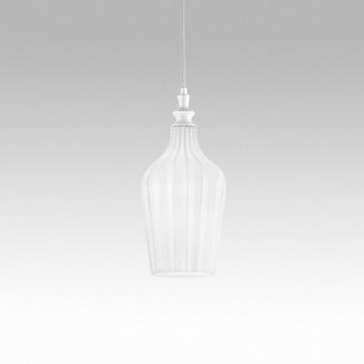 Lustra suspendata, Pendul CLEOFE ambra, alb, cobalt sau ecru