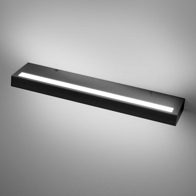 Aplica de perete lumina ambientala LED GAP DOUBLE negru L-50cm, 3000K