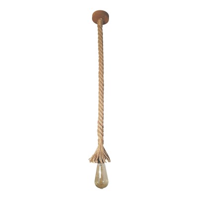 Pendul rustic fabricat manual din lemn si sfoara KOS