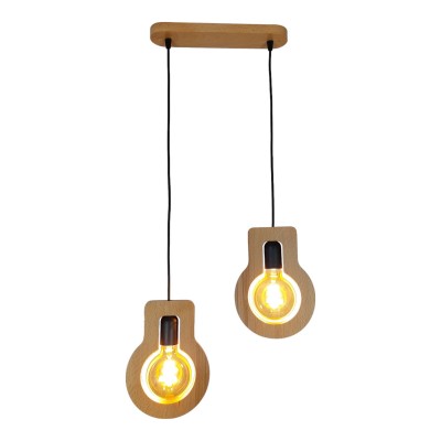 Lustra rustica fabricata manual din lemn YOKO 2L