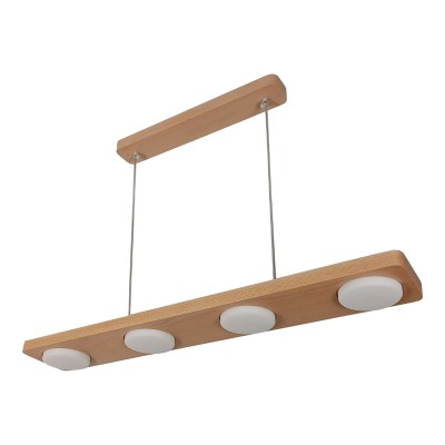 Lustra LED rustica fabricata manual din lemn OKIO 4L