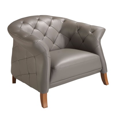 Fotoliu design LUX Chester Grey Leather