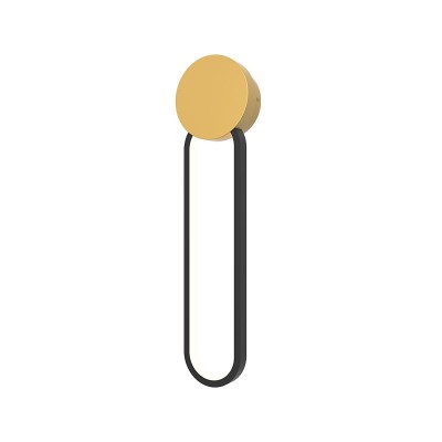 Aplica de perete LED design modern Ring auriu/ negru