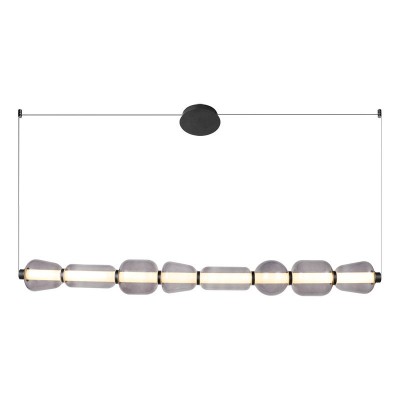 Lustra design modern LED DECO negru/ gri fumuriu