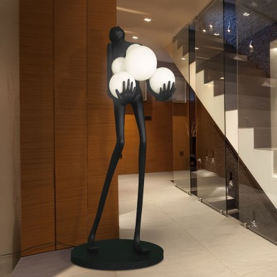 Figurina XXL decorativa / Lampa LED de podea design lux La Carga